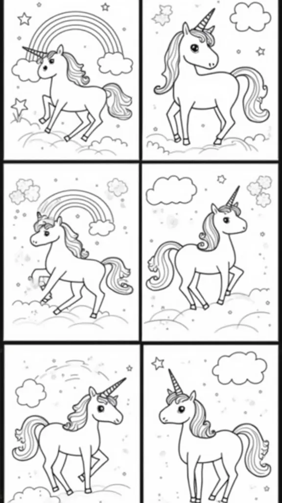 unicorn coloring pages free printables